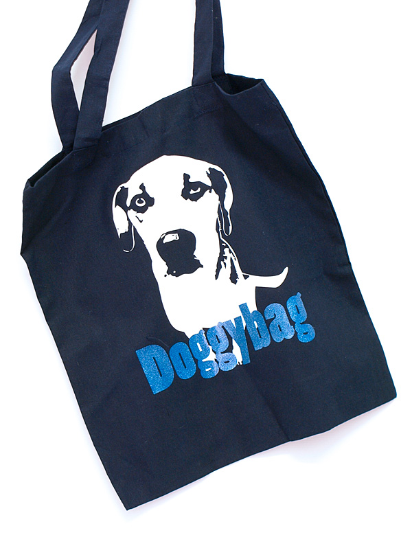 Baumwolltasche Motiv Doggybag -Niedlicher Hund mit Schriftzug